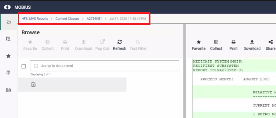 Breadcrumb screenshot