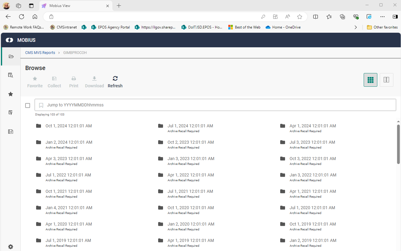 Versions folder screenshot