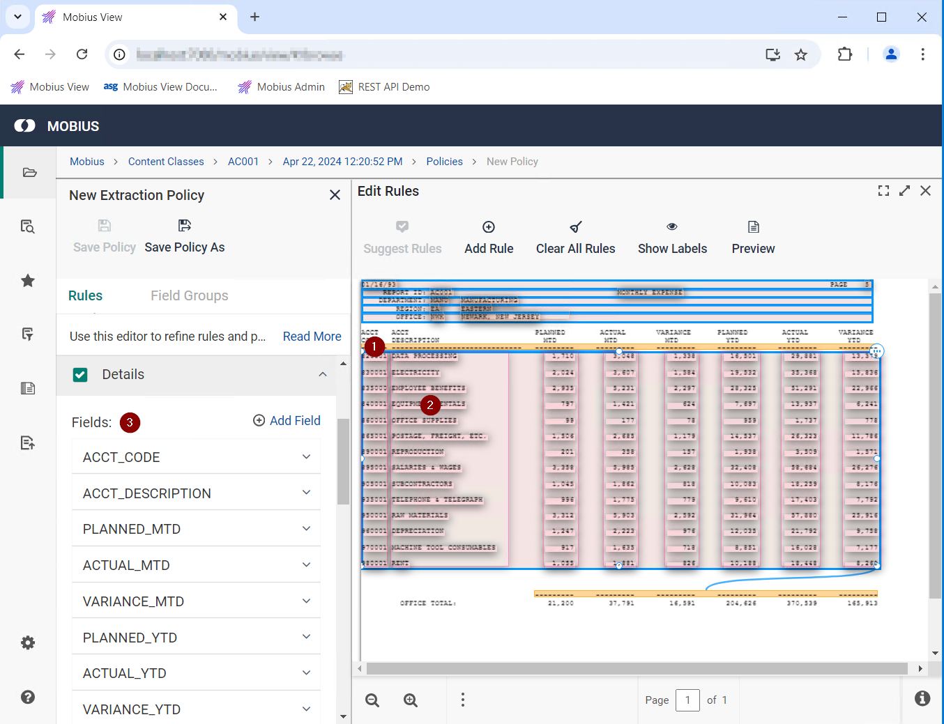 Groups and Fields screenshot