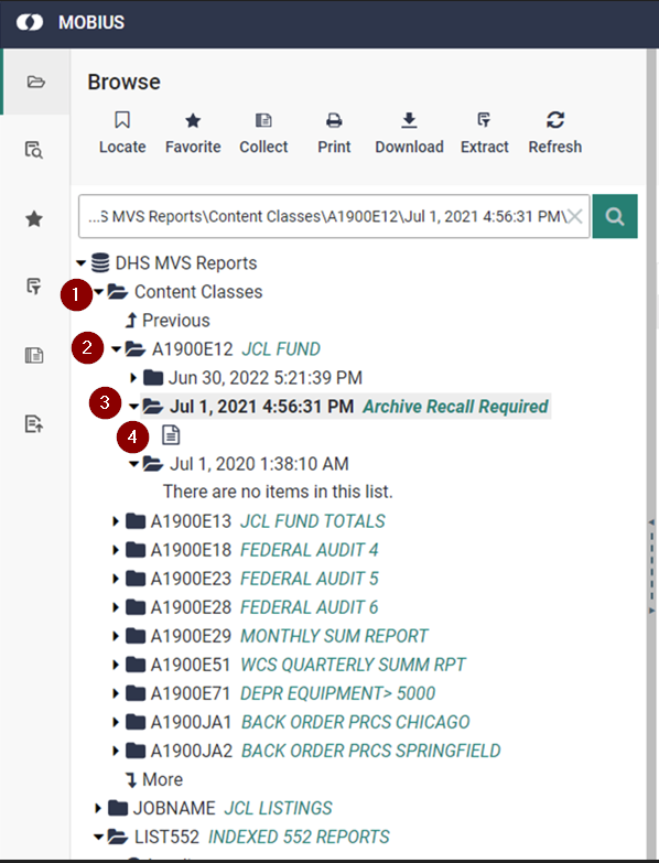 Tree Navigation view screenshot